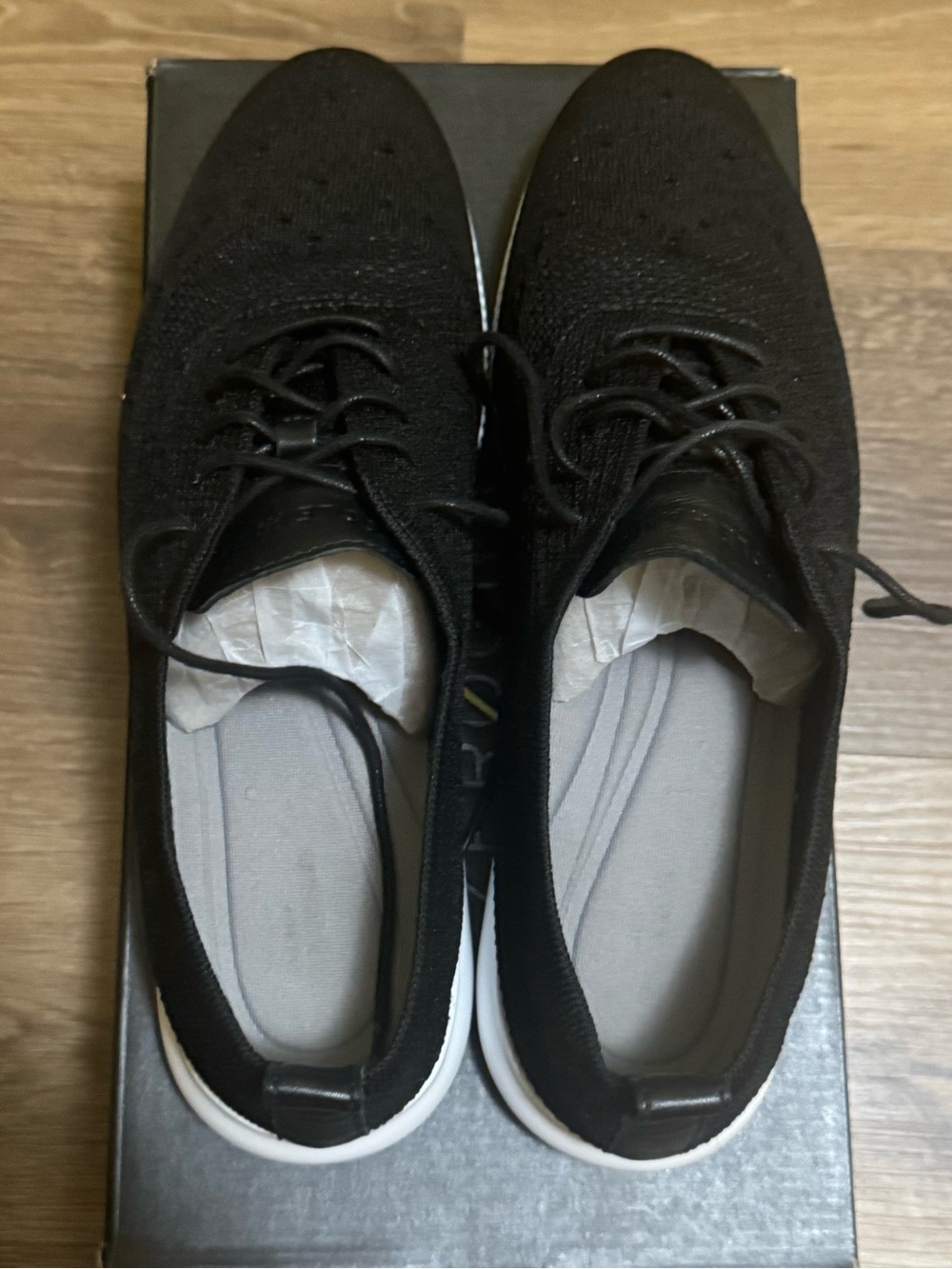 Cole Haan Black Knit Lace-Up Women's Sneakers